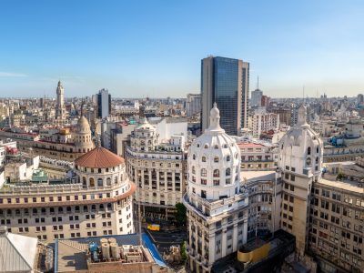 Panoramic aerial view of Downtown Argentina - Buenos Aires, Argentina